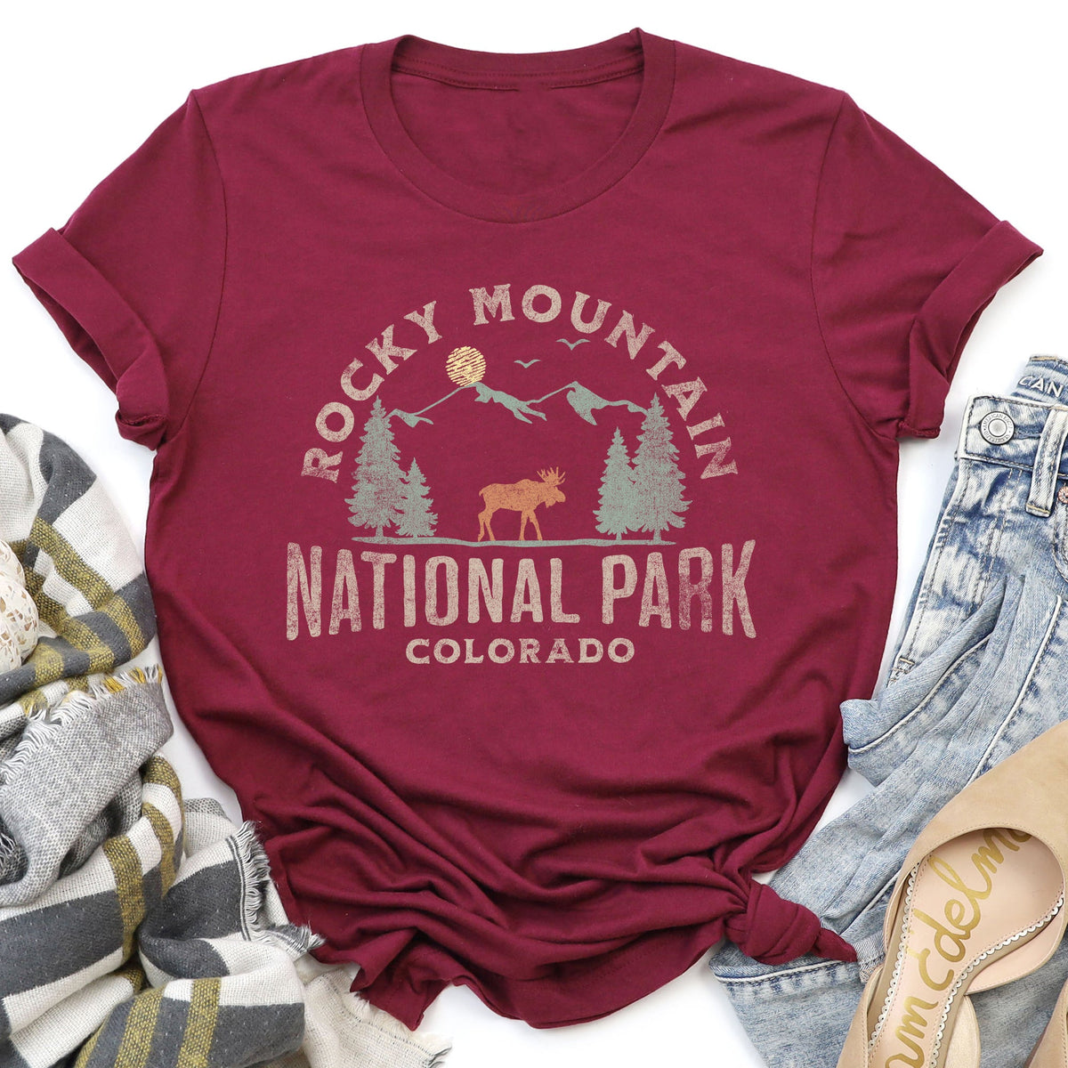 T-shirt super doux du parc national des montagnes Rocheuses